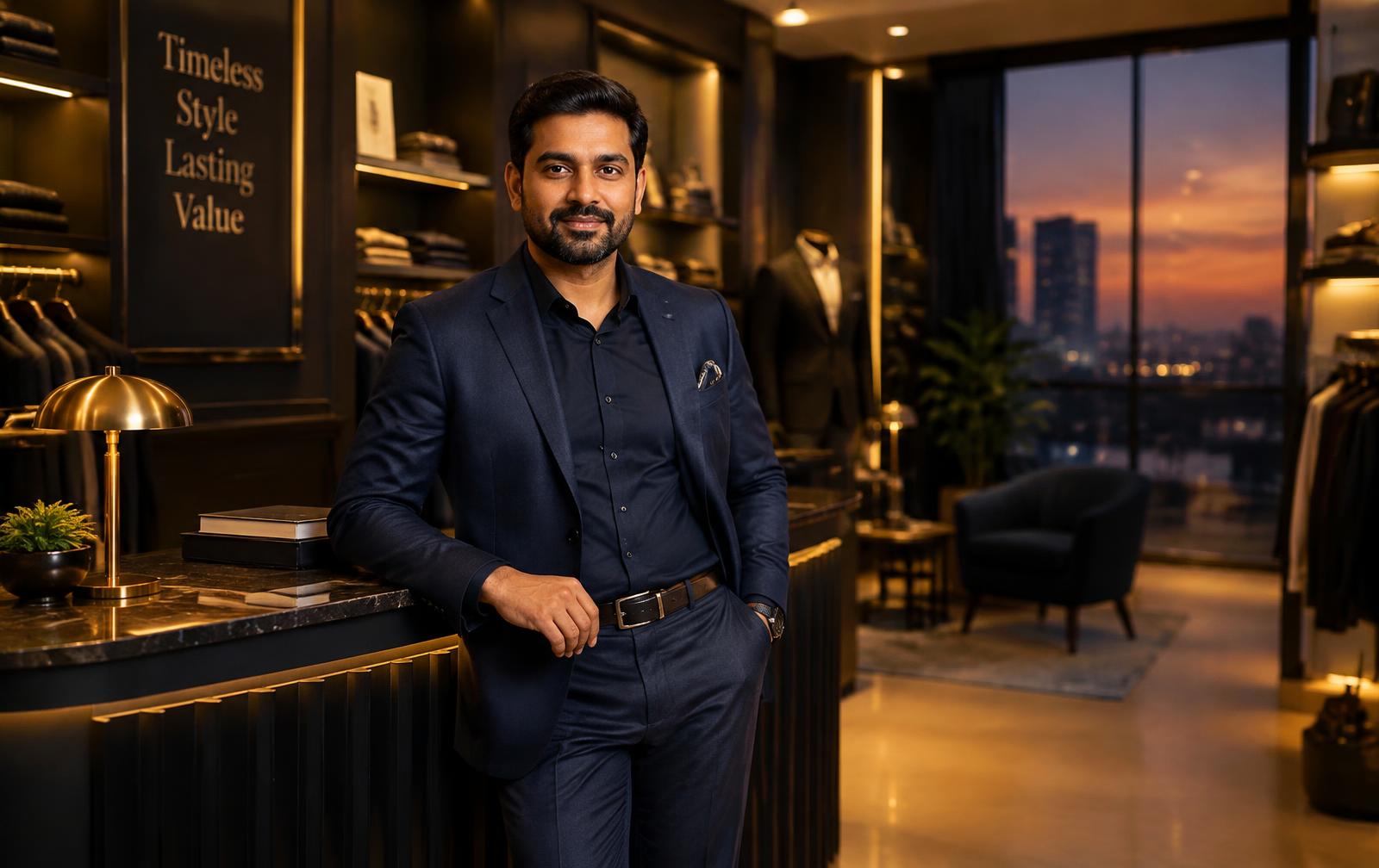 Retail business owner in his store